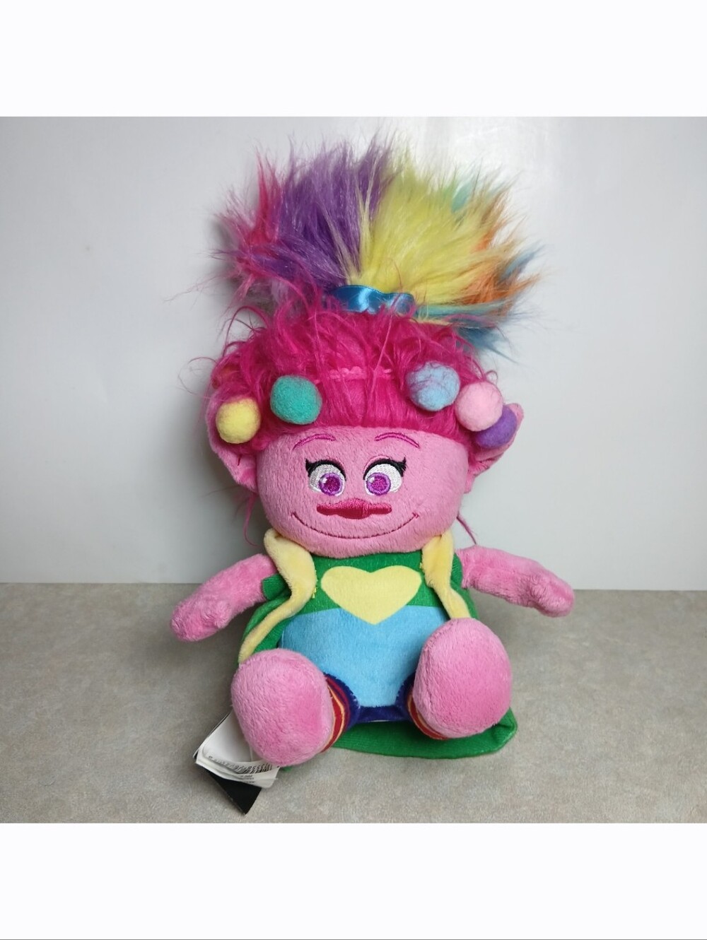 DreamWorks Trolls Plush Coin Money Piggy Bank World Tour Poppy Rainbow Hair